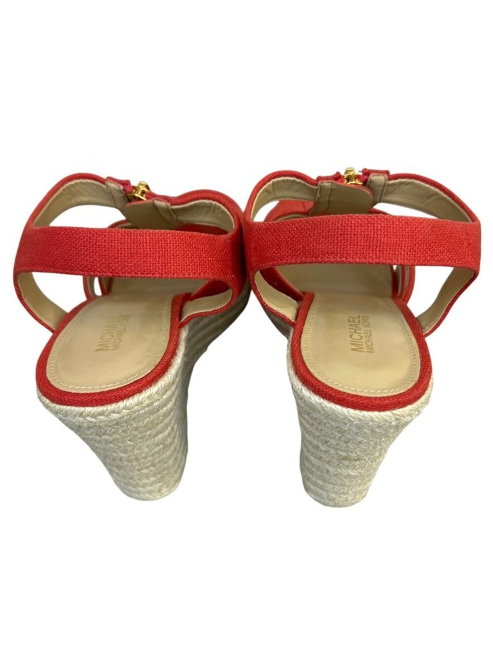 NWOT Michael Kors  Sz 8.5 Berkley Espadrille Wedge Sandals Front Zip - Picture 6 of 11